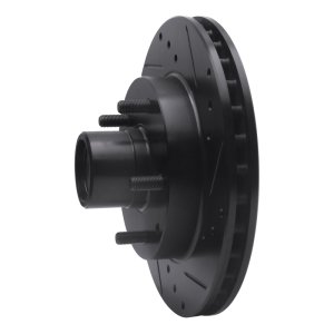 Chevrolet S10 Blazer Brake Rotor (1) - Front Right - R1 Concepts - Drilled & Slotted - Black - `91-`03